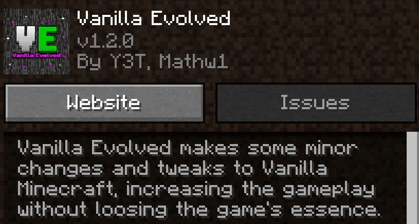 Vanilla Evolved